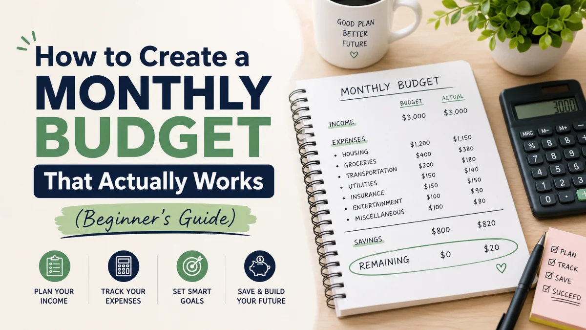 How to create a monthly budget for beginners