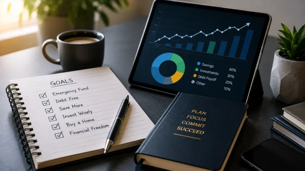 Simple steps to achieve personal finance goals and track saving progress